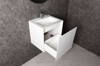 INFINITE | Vesta WM 50 with Drawer | Wall Mount Washbasin | INFINITE Solid Surfaces