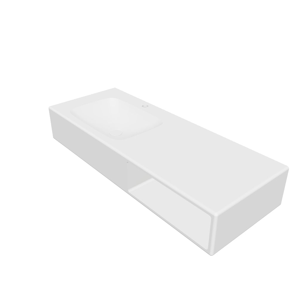 INFINITE | Spio WM 120L with Shelf | INFINITE Solid Surfaces