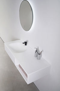 INFINITE | Spio WM 140L with Shelf | INFINITE Solid Surfaces