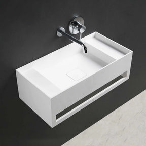 CUBE-X WM 60 w/Towel Bar & Deck-WALL MOUNT WASHBASINS-訂造一體無縫洗手盆,Tailor made Washbasins,waterbasin hk, 浴室物料,浴室裝修,訂造洗手盆,浴室翻新,Bathroomware ,Bespoke bathroom,浴室配件,訂造浴室潔具,訂造浴室傢俬,香港 浴室設計 公司,best custom bathroom furniture HK, Infinite Bath