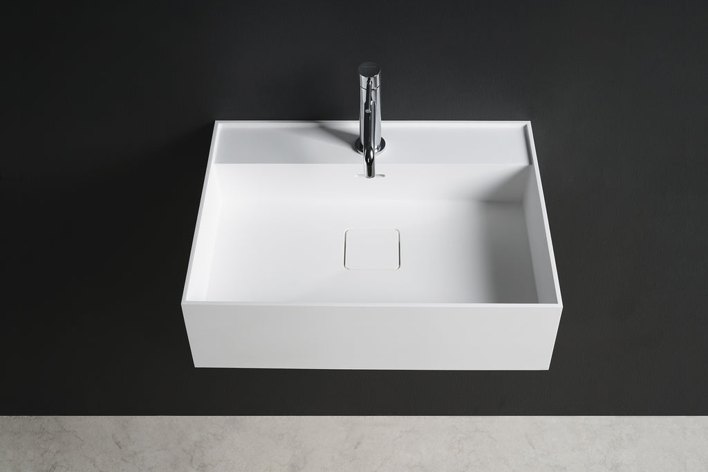 INFINITE | CUBE-X WM 50 | Wall Mount Washbasin | INFINITE Solid Surfaces