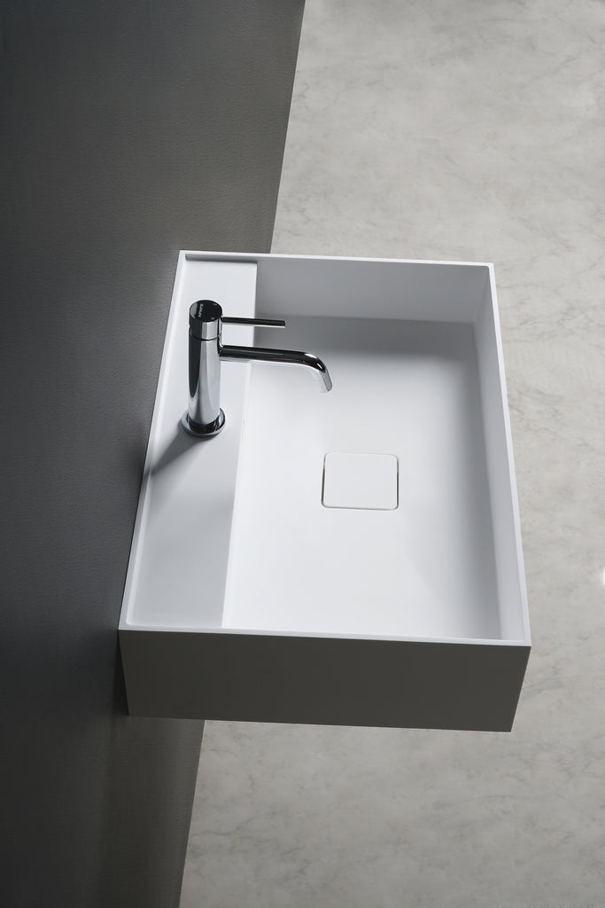 INFINITE | CUBE-X WM 60 | Wall Mount Washbasin | INFINITE Solid Surfaces