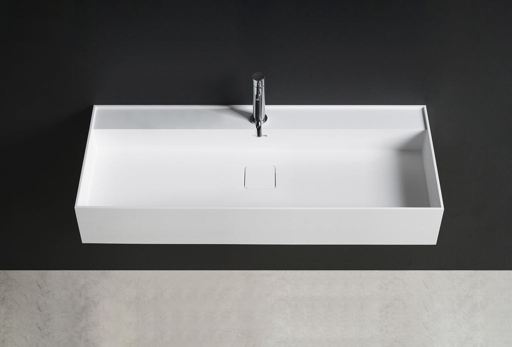 INFINITE | CUBE-X WM 100 Wall Mount Washbasin | INFINITE Solid Surfaces