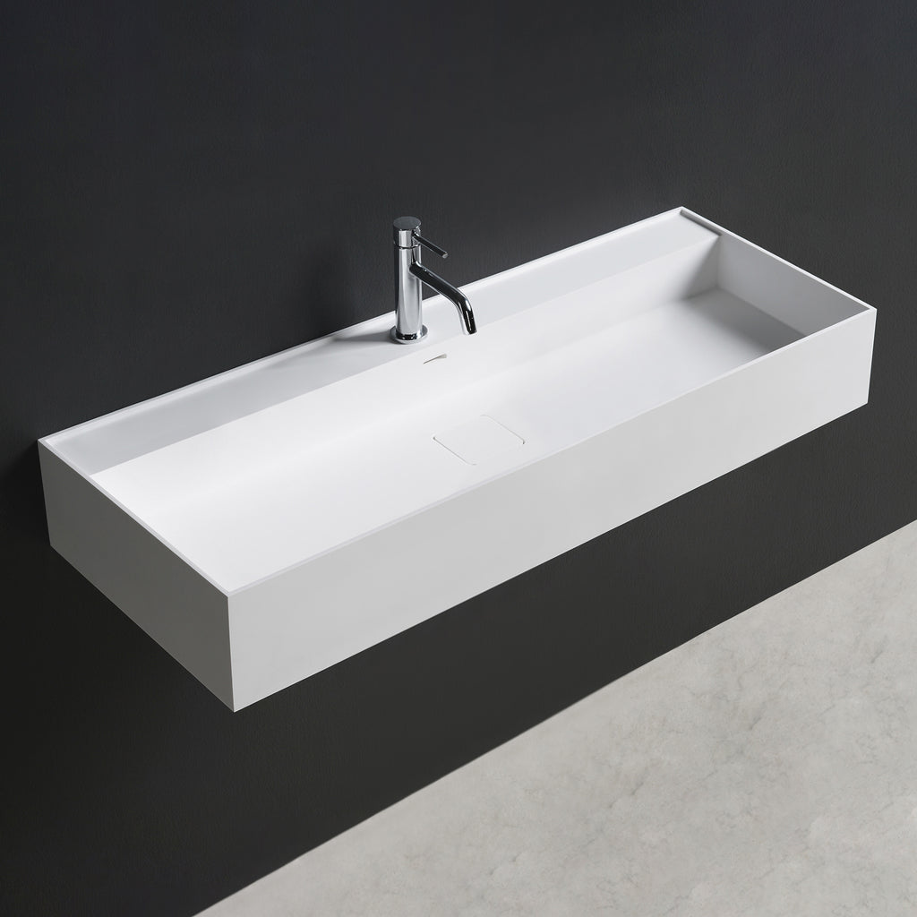 INFINITE | CUBE-X WM 100 Wall Mount Washbasin | INFINITE Solid Surfaces