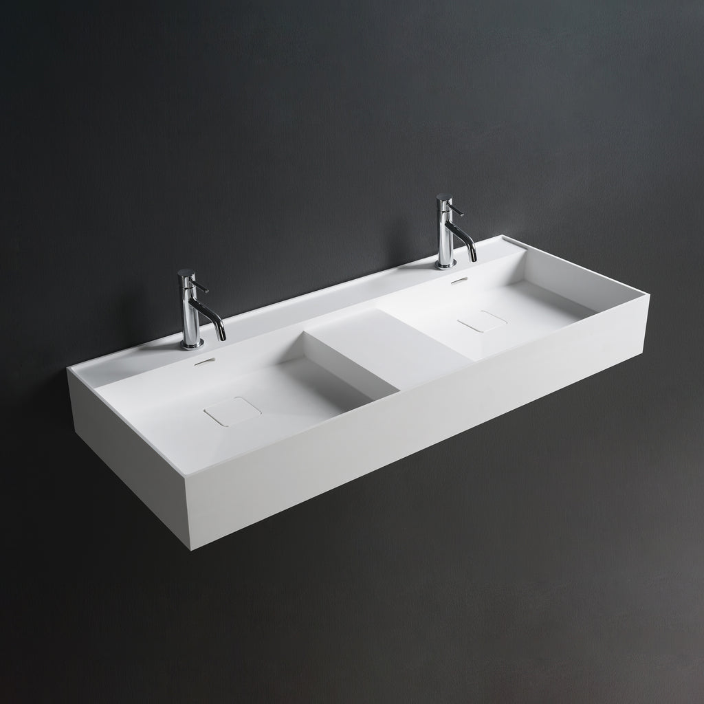 INFINITE | CUBE-X WM 120DB | Wall Mount Washbasin | INFINITE Solid Surfaces