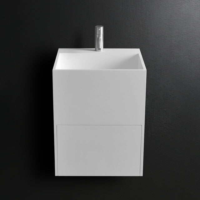 INFINITE | CUBE-X WM 40 with Drawer | Wall Mount Washbasin | INFINITE Solid Surfaces