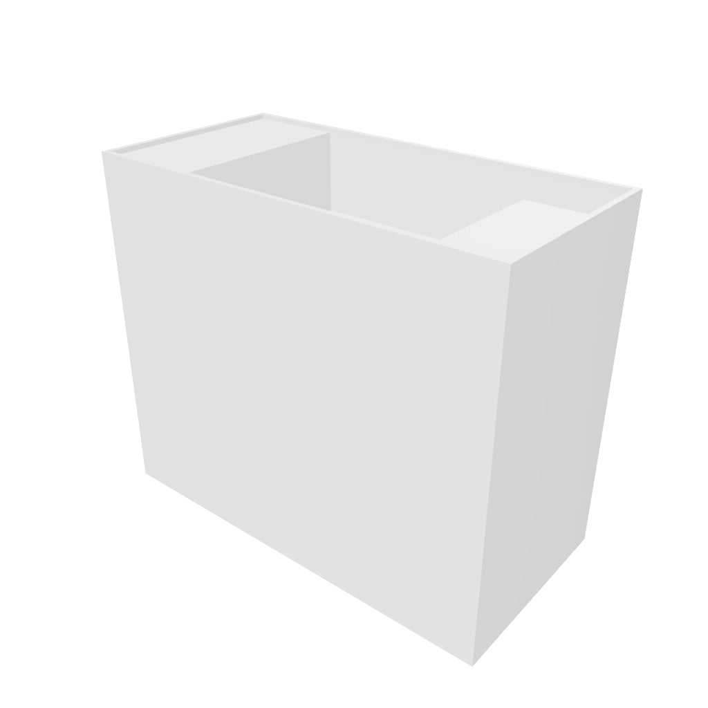 INFINITE | CUBE-X WM 45 with Side Shelf | Wall Mount Washbasin | INFINITE Solid Surfaces