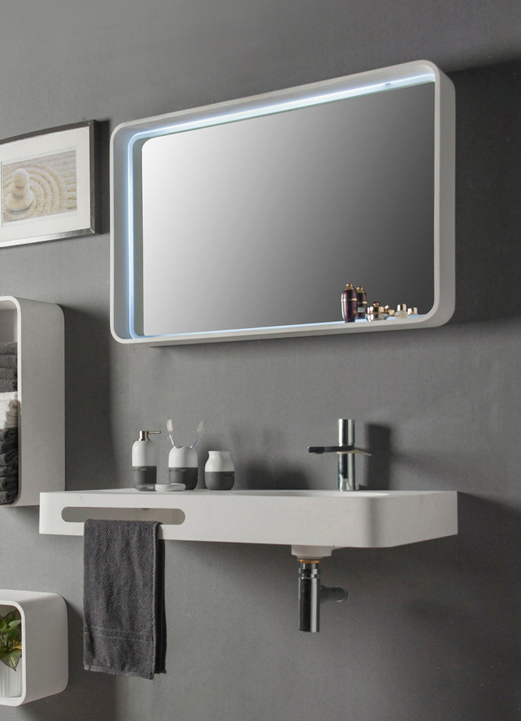 INFINITE | Cirque WM 90R | Wall Mount Washbasin | INFINITE Solid Surfaces