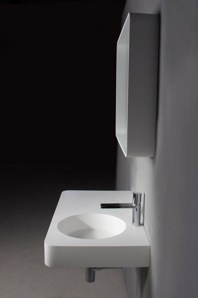 INFINITE | Cirque WM 90R | Wall Mount Washbasin | INFINITE Solid Surfaces