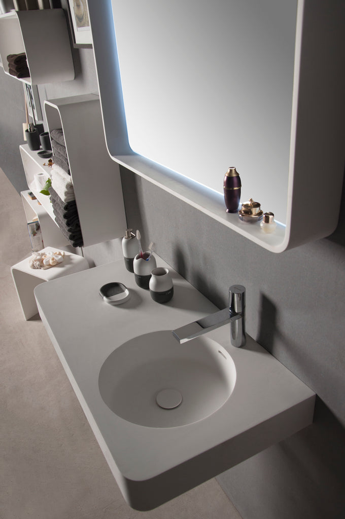 INFINITE | Cirque WM 55R | Wall Mount Washbasin | INFINITE Solid Surfaces