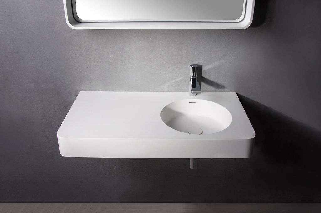 INFINITE | Cirque WM 55R | Wall Mount Washbasin | INFINITE Solid Surfaces