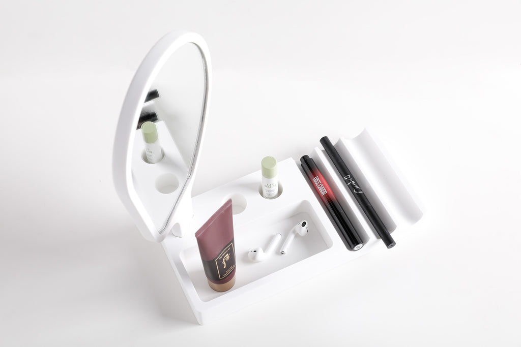 INFINITE | 192 Cosmetics Tray with Mirror | INFINITE Solid Surface