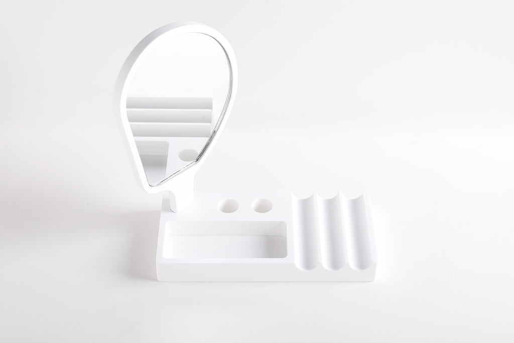 INFINITE | 192 Cosmetics Tray with Mirror | INFINITE Solid Surface