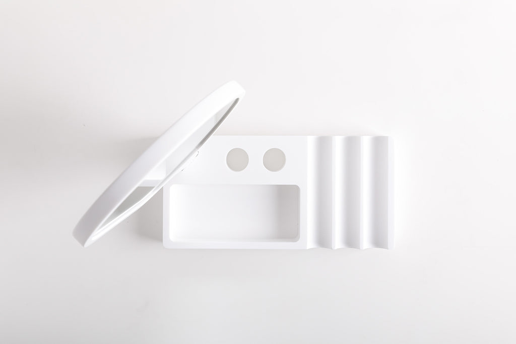 INFINITE | 192 Cosmetics Tray with Mirror | INFINITE Solid Surface