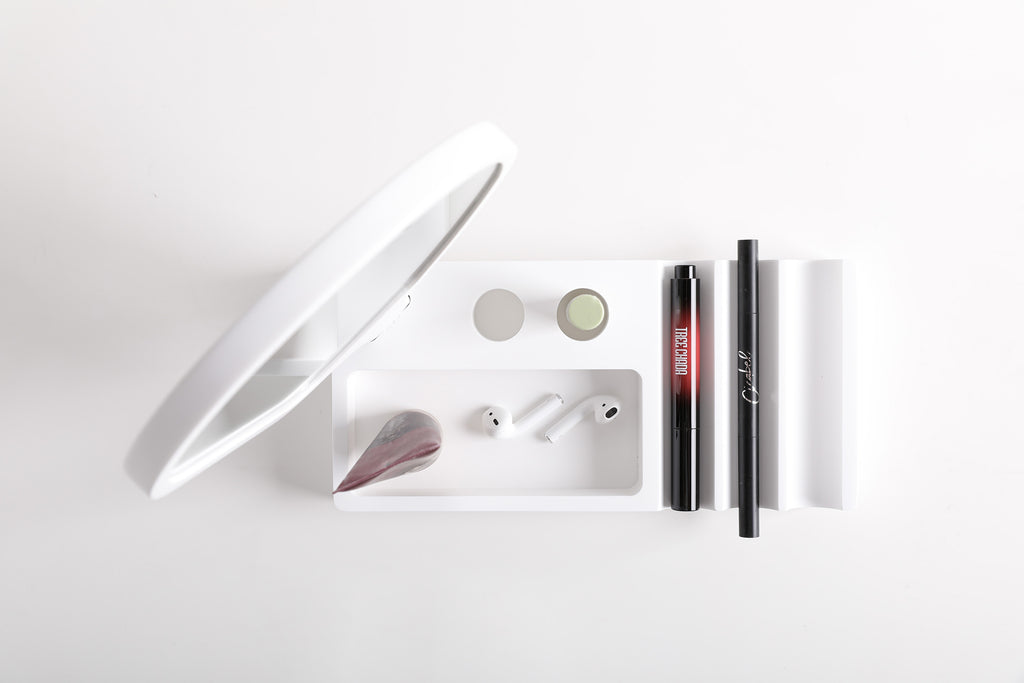 INFINITE | 192 Cosmetics Tray with Mirror | INFINITE Solid Surface