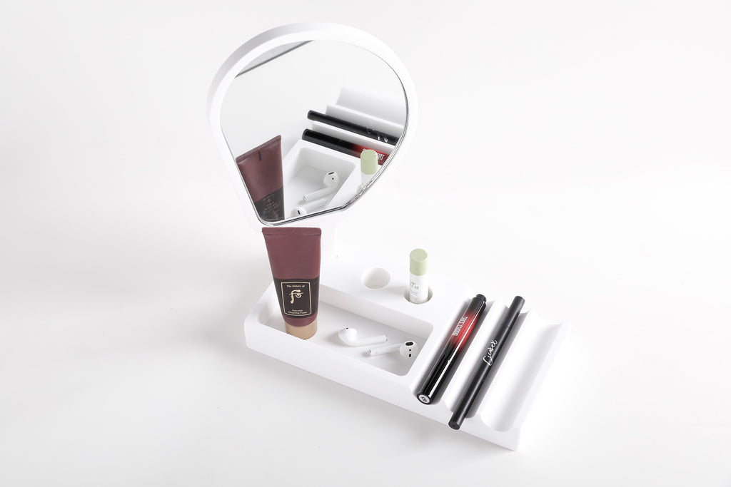 INFINITE | 192 Cosmetics Tray with Mirror | INFINITE Solid Surface