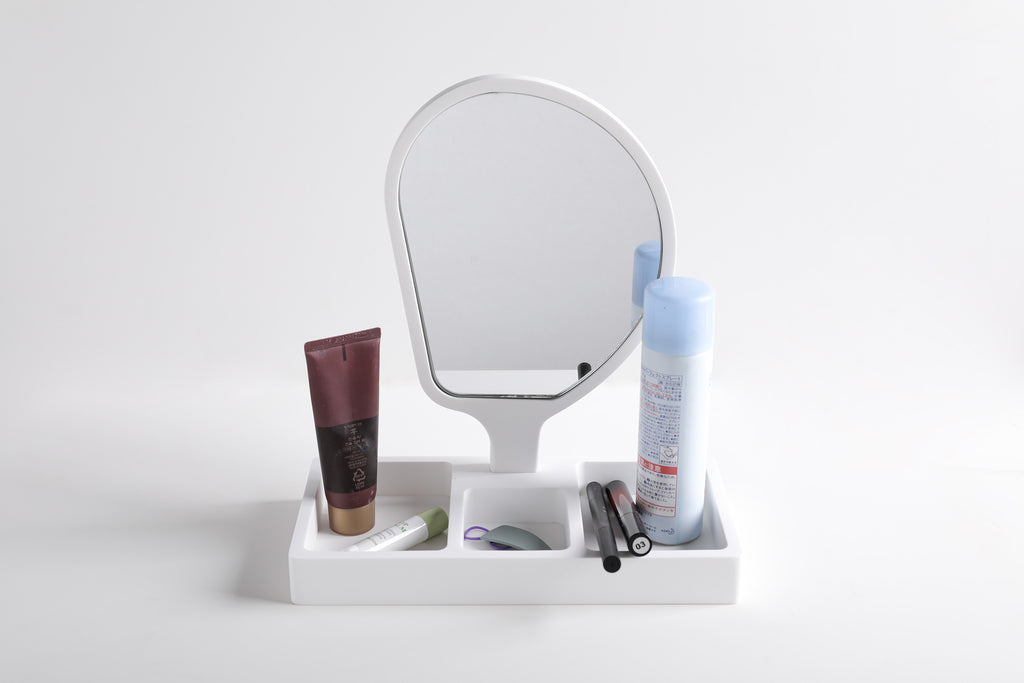 INFINITE | 193 Cosmetics Tray with Mirror | INFINITE Solid Surface