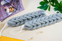 INFINITE | 586 Loofah-Charcoal Twisted Back Scrubber | Loofah-Charcoal