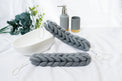INFINITE | 586 Loofah-Charcoal Twisted Back Scrubber | Loofah-Charcoal