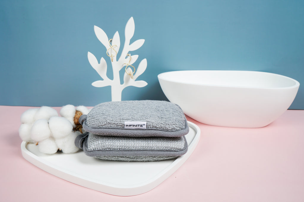 INFINITE | 597 Charcoal Bath Sponge | Charcoal