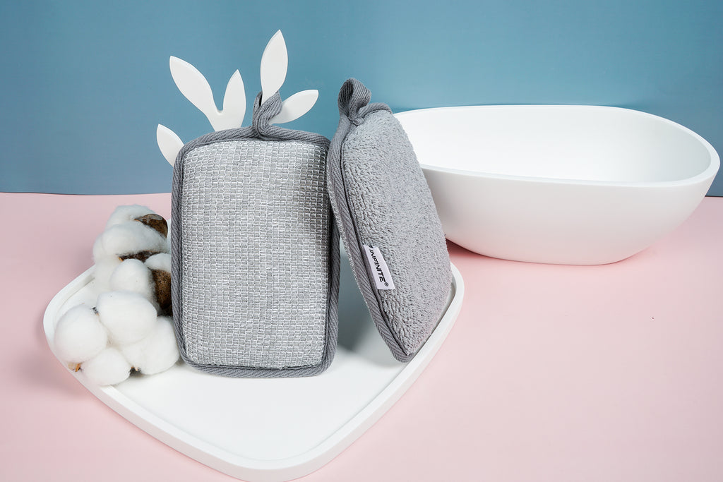 INFINITE | 597 Charcoal Bath Sponge | Charcoal