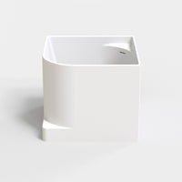 Rovigo 95 Freestanding Designer Quarter Solid Surfaces Corner Bathtub Rovigo系列95cm矩型人造石設計師獨立角落式蝸居浴缸採用特別溢水設計 