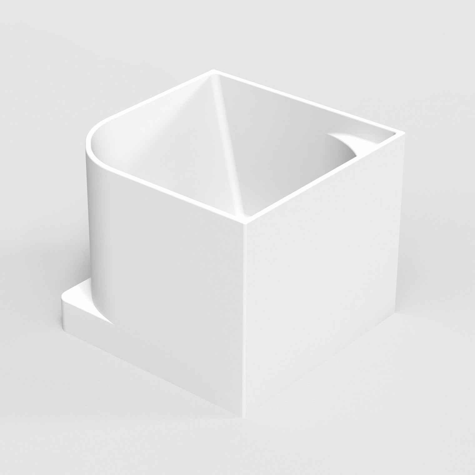 Rovigo 95 Freestanding Designer Quarter Solid Surfaces Corner Bathtub Rovigo系列95cm矩型人造石設計師獨立角落式蝸居浴缸採用特別溢水設計
