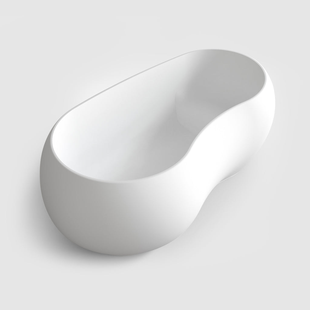 Seed 162 Freestanding Designer Solid Surfaces Bathtub Seed系列1米6人造石設計師獨立式大浴缸具有獨特的流線型設計外觀且採用特別溢水設計