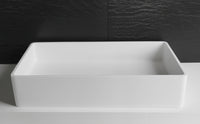Super Thin Edge RR 70 Rectangle Solid Surfaces Overcounter Washbasin Super Thin Edge系列超薄邊70厘米長方型膚感人造石台上洗手盆