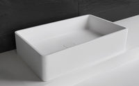 Super Thin Edge RR 70 Rectangle Solid Surfaces Overcounter Washbasin Super Thin Edge系列超薄邊70厘米長方型膚感人造石台上洗手盆
