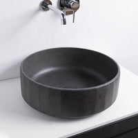 TRENTO D42 Designer Round Concrete Overcounter Washbasin TRENTO系列42CM圓型水泥設計師檯上式臉盆採用特別溢水設計