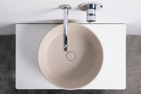 TRENTO D42 Designer Round Concrete Overcounter Washbasin TRENTO系列42CM圓型水泥設計師檯上式臉盆採用特別溢水設計
