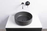 TRENTO D42 Designer Round Concrete Overcounter Washbasin TRENTO系列42CM圓型水泥設計師檯上式臉盆採用特別溢水設計