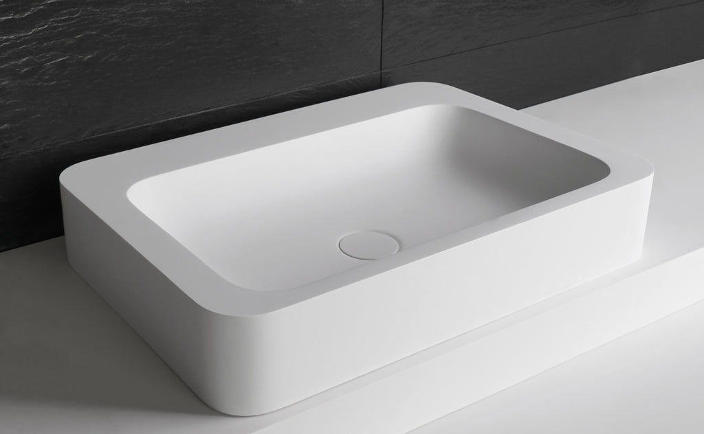 INFINITE | Bari Deck 60 Overcounter Washbasin | INFINITE Solid Surfaces