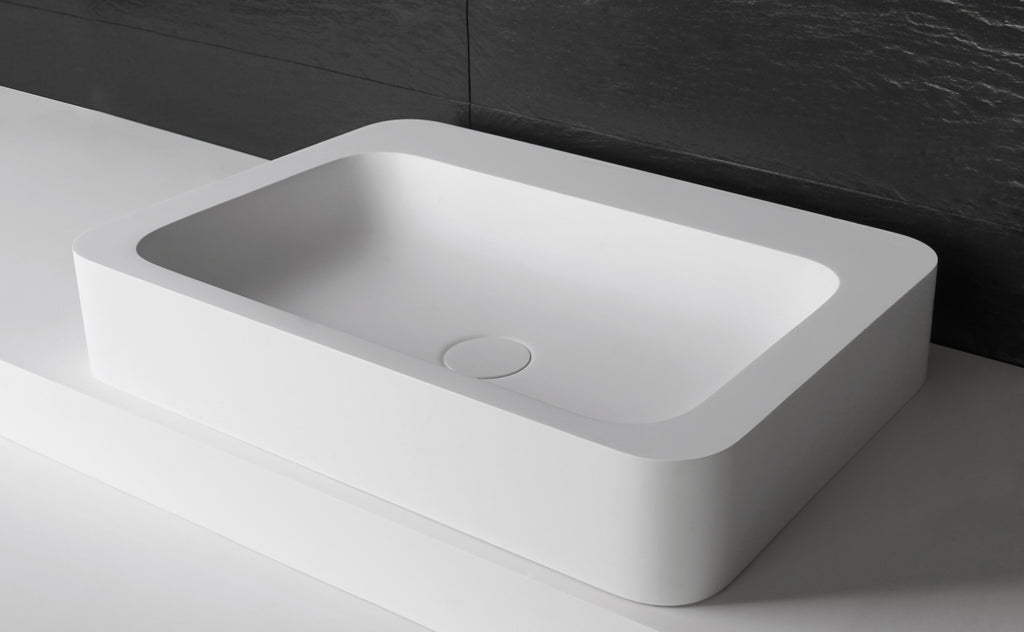 INFINITE | Bari Deck 60 Overcounter Washbasin | INFINITE Solid Surfaces